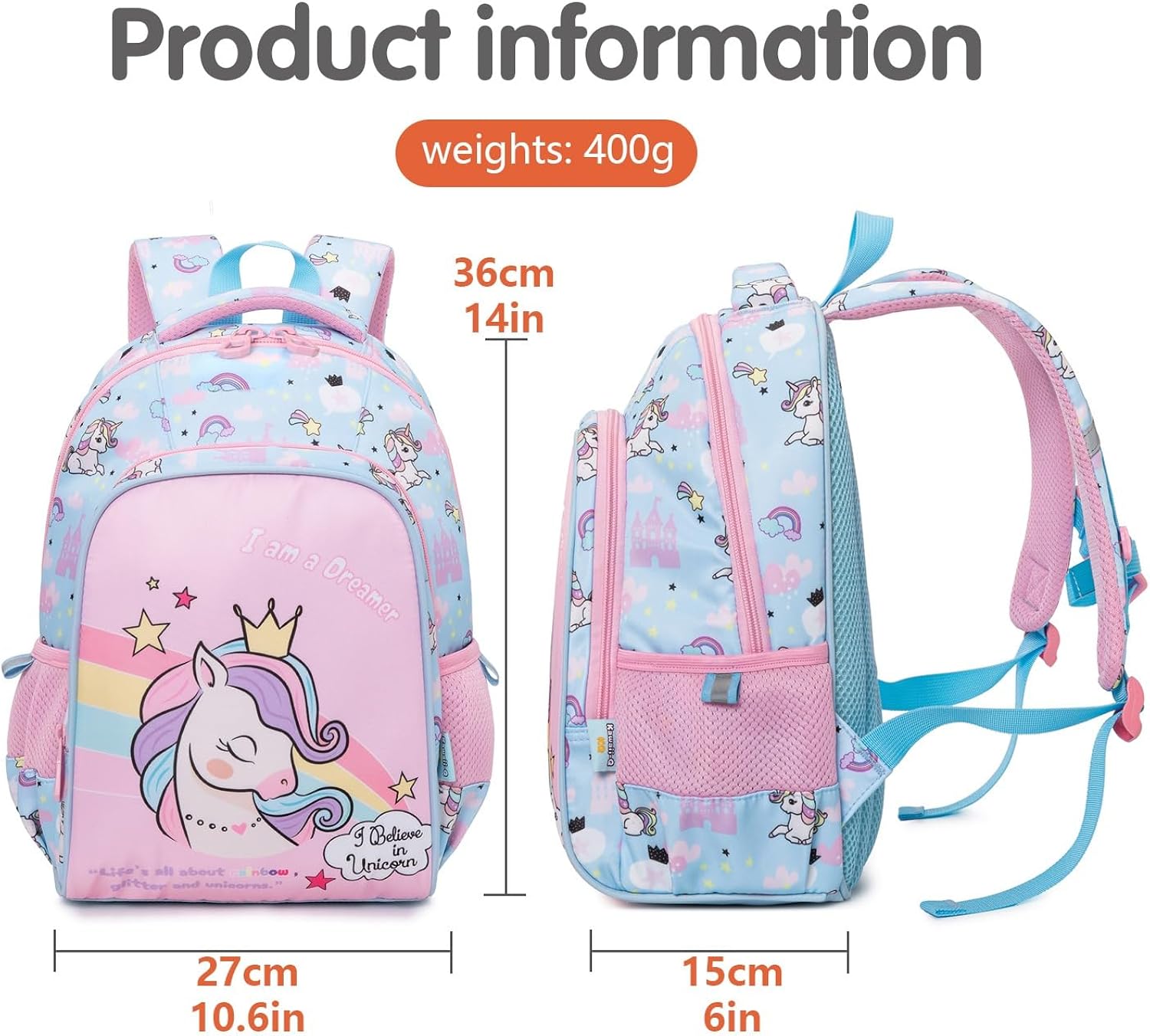 Lovely Unicorn Design School Backpack: Comfortable and stylish bag for girls who love unicorns.
www.usmile.toys